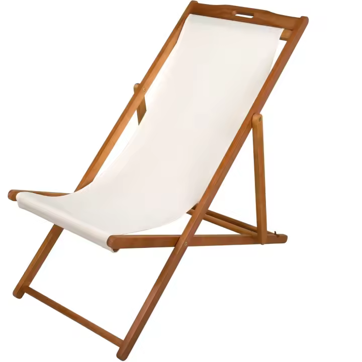 medidas 59x106x94 cm, asiento beige, respaldo reclinable, 3 posiciones, Mecedora jardín exterior, Mueble terraza - 1