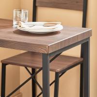 Juego de 1 Mesa y 2 Sillas para Comedor Sala Cocina MDF y Metal ES - details 4