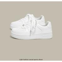 Moda pequeño blanco zapatos mujeres 2025 primavera y verano transpirable zapatos casuales fondo grueso realzando deportes zapatos marea bordo zapatos - details 1
