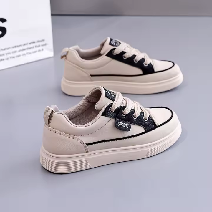 Nuevos Y Cómodos Zapatos Blancos, Zapatos Deportivos Versátiles Para Mujer, Zapatos De Tablero De Moda - 1