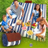 Manta de picnic impermeable extra grande, manta de playa de viaje de 3 capas con esterilla, esterilla de camping al aire libre - details 5