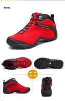Botas de senderismo de cuero de vaca para hombre y mujer, zapatos de nieve impermeables para exteriores, escalada, montaña, caza, caminar, invierno - details 33