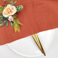 Juego de 30 telas de algodón de gasa, 30x30cm, decoración de boda, uso diario, cena, té, mesa, pueblo, servilletas de Navidad - details 24