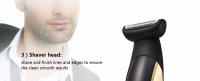 Kemei-cortadora de pelo eléctrica recargable para hombre, máquina de corte de pelo 5 en 1, lavable, para nariz, barba y cuerpo, KM-526 - details 4