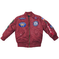 Chaqueta de Vuelo de Bombero de Ejército Americano Ma-1 Ropa de Invierno para Niños con Parche Topgun Zapatos y Ropa de Niños - details 7