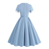 Vestido Retro de Cintura Alta con Botones de Frente Vestido de Swing Elegante para Mujeres - details 14