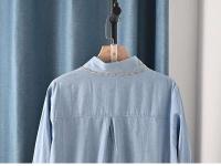 Blusas Bordadas de Flor Moda Coreana para Mujeres Primavera Camisa de Jeans de Diseñador - details 22