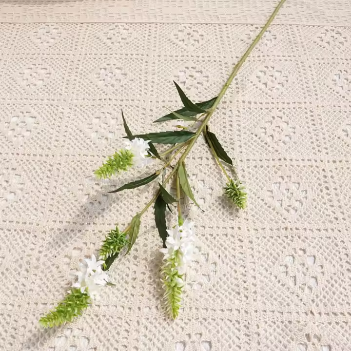 Rama de flor de lúpulo Artificial de 75cm, flor de lúpulo de seda de tacto Real de plástico hecha a mano, flor falsa elegante para el hogar y la sala de estar - 1