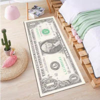 Alfombra de dólar de papel de cocina creativa, alfombra de papel de dinero, alfombra de puerta de entrada para el hogar - details 8