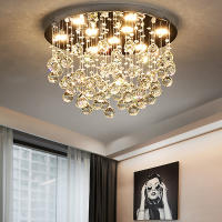 Fetcoi-lámpara Moderna de araña de cristal, lámpara moderna para dormitorio, H13 x T20, 9 bombillas GU10 - details 3
