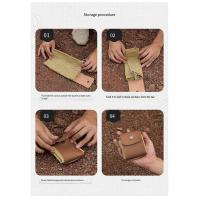 Bolsa de forajismo marrón para exteriores, bolsa de cintura para recoger frutas, bolsa de almacenamiento para jungla artesanal de lona, senderismo - details 4