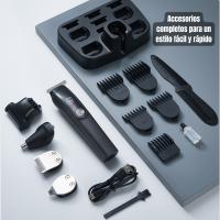 Juego de cortapelos profesional y recortadora MS-806 recortadora todo en uno, Kit 8 en 1 para afeitado masculino, recorte de barba, corte de pelo, nariz, orejas y más, con lámina ultraafilada, estuche, recargable - details 11