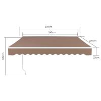 Toldo retráctil con brazo articulado, protección solar, Anti-UV, impermeable, para patio, balcón, restaurante, cafetería al aire libre - details 1
