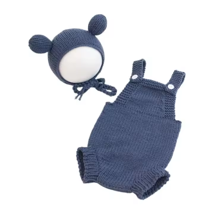 Fotografía de ropa de bebé, para estudio de fotografía de recién nacidos, pantalones y gorros, complementos. - 1