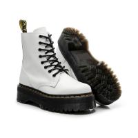 Suelas gruesas con forro polar Botas Dr. Martens, cremalleras laterales, botas cortas de mujer británica, suelas de pastel, botas de trabajo y zapatos de algodón - details 8