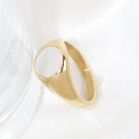 "Anillo Mujer Nácar Natural y Acero Titanio |   Joyería Hipoalergénica Vintage |   No Ennegrece ni Oxida |   Estilo Boho Elegante |   Regalo Perfecto para Ella – Envío Rápido Miravia" - details 9