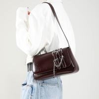 Bolso Cruzado Retro de Cadena Monedero de Antiguo Estilo para Mujeres con Múltiples Compartimentos, Cierre Magnético, Forro de Poliéster, Bolso Cruzado Casual Negro/Marrón/Blanco/Rojo/Café - details 6