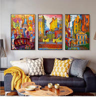 RUOPOTY-pintura abstracta por números, pintura a mano con números, arquitectura, decoración del hogar, obra de arte - details 1
