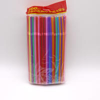 Pajitas de plástico flexibles para beber, accesorios desechables a rayas, multicolor, arcoíris, para Bar y fiesta, 100-1500 piezas - details 10