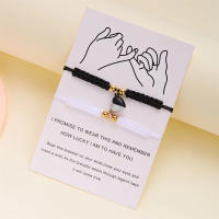 2 unids/set corazón romántico magnético atraer pareja para Mujeres Hombres moda cuerda trenzada pulsera a juego joyería de amistad - details 12