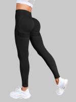 Mallas tejidas sin costuras para mujer, medias elásticas de cintura alta, entrenamiento de gimnasio, pantalones deportivos para correr, pantalones de Yoga para levantamiento de cadera y Fitness - details 5