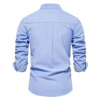 día del padre Camisas ajustadas de calidad de marca para hombres Camisa Oxford de algodón de otoño para hombres Camisas de manga larga con botones para hombres Camisas de negocios casuales - details 14