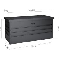 Caja de Almacenamiento Exterior Robusta de 450 L 120x61x62cm Espesor 0,40mm Tapa Abatable - details 4