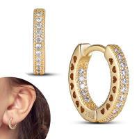 Pendientes de aro de Plata de Ley 925 para mujer, aretes con forma de corazón, luna y estrella, regalos de joyería - details 6