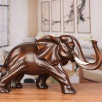 Estatuilla de esculturas de animales para decoración del hogar, elefante de la suerte, estatua de resina, adorno para manualidades, decoración de habitación, regalo de Navidad DIY - details 6