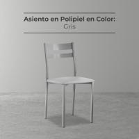 Dos Sillas de Cocina Respaldo Franjas Beige - details 17