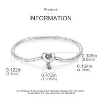 Pulsera de plata de ley 925 con forma de corazón y mariposa para mujer, brazalete de cadena de seguridad, compatible con abalorios originales, joyería - details 27