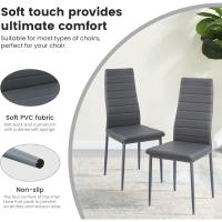 Sillas de Comedor Juego de 4 Sillas de Metal para Cocina, Silla de Mesa Comoda Silla con Asiento Tapizado, Negro - details 155