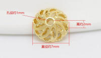 Tapas de cuentas de copos de nieve de latón de Color dorado de 18K, accesorios de alta calidad para manualidades, materiales para hacer joyas, sitio web oficial de Rosediy - details 21