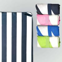 Toalla de playa a rayas de microfibra de secado rápido (2 uds) con bolsa portátil, toallas absorbentes finas y ligeras, perfectas para deportes y viajes - details 0