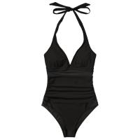 New Sexy Deep V One Piece Swimsuit Women Mesh Backess Swimwear Female Monokini Bathers Bathing Suits Summer Beach Wear - details 4