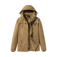 Chaqueta de Invierno de Vellón Grueso CHAIFENKO Abrigo Versátil Casual con Gorro Desmontable para Hombres Moda al Aire Libre - details 1