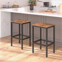 Juego de Taburetes de Bar de Altura de 61 cm Duradero Fácil Montaje Negro EBB01MD01 - details 13