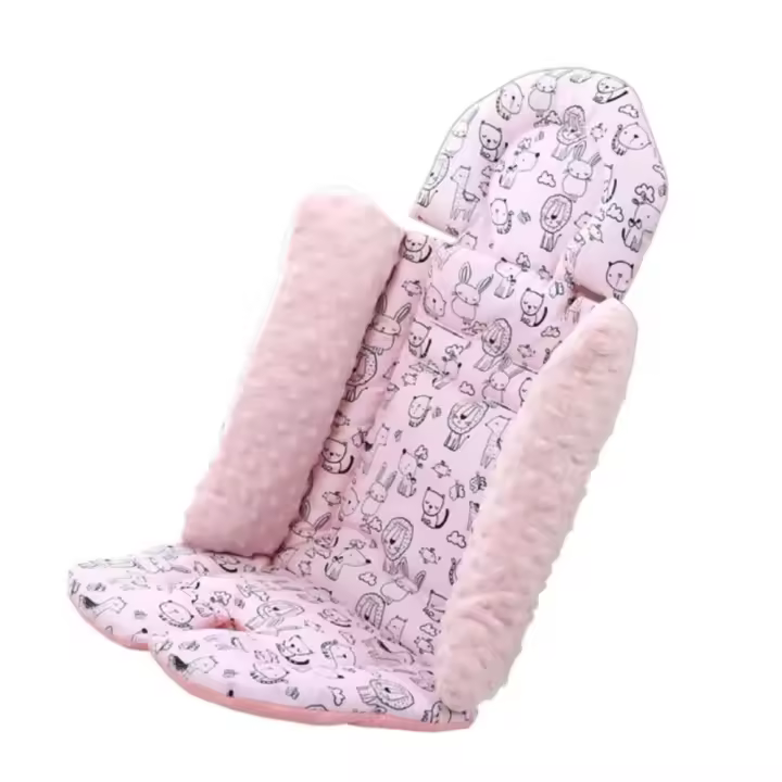 Cojín para cochecito de bebé con patrón de dibujos animados, accesorios para cochecito, cojín para asiento de bebé, alfombrilla para cochecito, forro para asiento de coche - 1