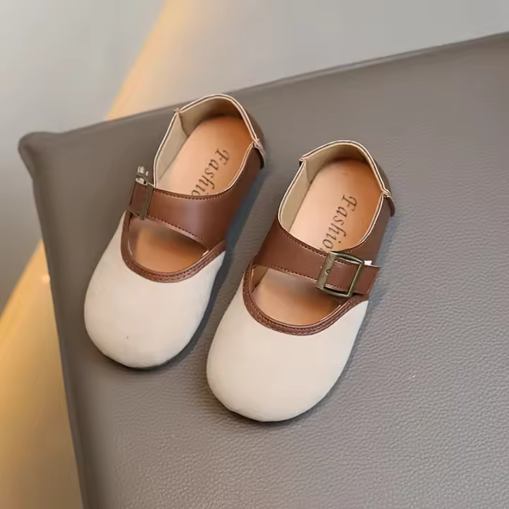 Zapatos planos de cuero para niñas pequeñas, calzado de princesa dulce, Retro, Vintage, informal, clásico, para primavera y otoño, 21-30, 2024 - 1
