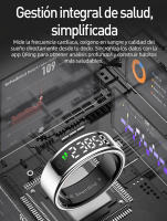 Anillo inteligente SANLEPUS con pantalla OLED: rastrea pasos, frecuencia cardíaca, calorías, sueño y estrés las 24 horas, los 7 días de la semana |   Resistencia al agua hasta 5 ATM |   Carga inalámbrica + aplicación QRing para iOS/Android - details 8