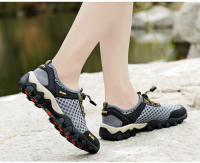 Botas de senderismo de malla para hombre, calzado deportivo de montañismo, transpirables, ligeros, antideslizantes, informales, para exteriores, verano - details 12