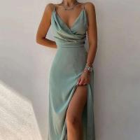 Elegante Vestido de Cintura Paghetti con Cuello Profundo V Moda de Verano 2024 para Mujeres - details 0