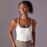 Ropa interior deportiva de realce para mujer, sujetador de Yoga para Fitness, gimnasio, entrenamiento, correr, camiseta sin mang - details 12