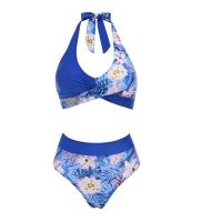 Bikini con estampado floral para mujer, traje de baño de dos piezas, de cintura alta, para adolescentes - details 22
