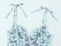 Ropa de mujer europea y americana vestido de popelina con estampado de flores populares 3 - details 14