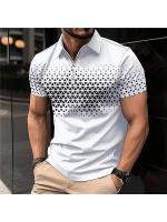Polo de verano 2025 para hombre, manga corta, top de moda popular, estampado, corte ajustado. - details 11
