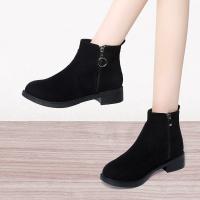 Botines de moda de otoño para mujer, zapatos informales de tacón bajo para exteriores, botas martin cortas para mujer - details 3