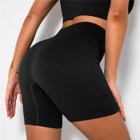 Pantalones cortos de yoga para mujer, leggings de cintura alta sin costuras para correr, entrenar, gimnasio - details 0