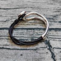 UNOde50-Joyería de la suerte hecha a mano, pulsera de cuero y cristal con diseño exclusivo para mujer - details 6