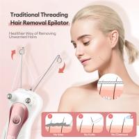 Depiladora eléctrica de hilo de algodón para mujer, minidepiladora recargable por USB para cuerpo femenino, piernas y cara - details 1